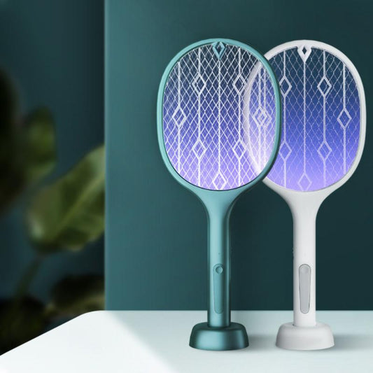 Raquette Électrique Rechargeable Protection Complète Contre les Moustiques 2 en 1