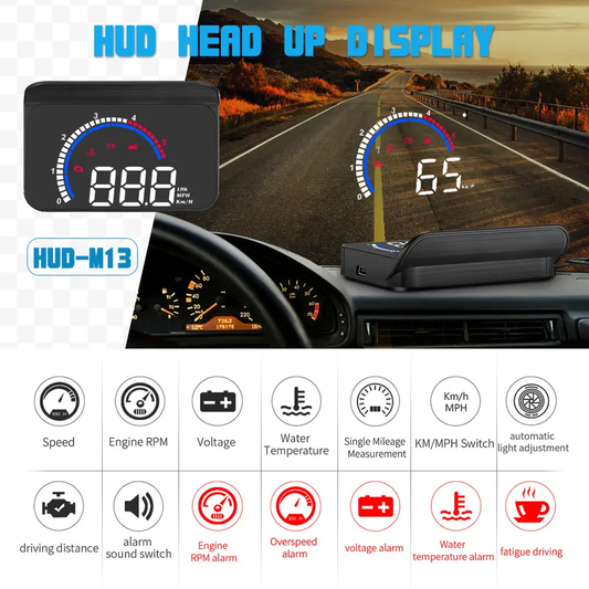 Car Digital Gps Speedometer Head Up Display Overspeed